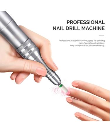 Professional Nail Drill Kit with Polishing Pen 6 Drill and Foot Pedal 30000 RPM Electric Nail File for Salon Home Gold - Buy Online on GoSupps.com