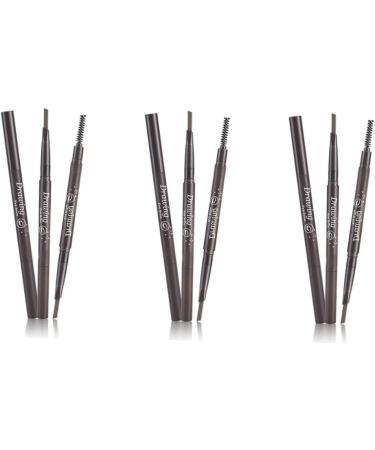 Ipetboom 3pcs 2 1 Brow Brush Eyebrow Pencil Waterproof Eyebrow Pencils Makeup Tools Double Head To Rotate - Buy Online on GoSupps.com