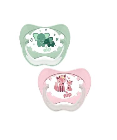 nip pacifier Family Latex orthodontic: Reduces pressure on teeth & jaw Made in Germany (3 (16-32 M) Pink Mint)