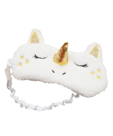 Song Qing Lovely Unicorn Horn Happy Travel Sleeping Eye Mask Cover Blindfold for Sleep Gold