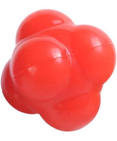FMELAH Rubber Reaction Ball and Agility Trainer - Hexagonal Red Field Training Ball for Hand-Eye Coordination - Buy Online on GoSupps.com
