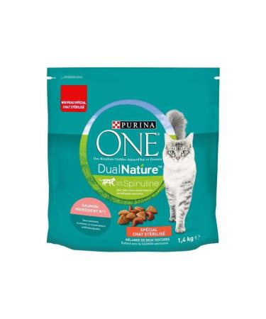 PURINA ONE DualNature Natural Defense Salmon Dry Cat Food for Sterilized Adult Cats | 1.4kg Bag