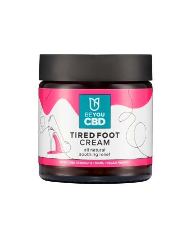 BeYou CBD Tired Foot Cream High Strength 300mg | Relief from High Heels or Tired Achey Feet | All Natural Formula