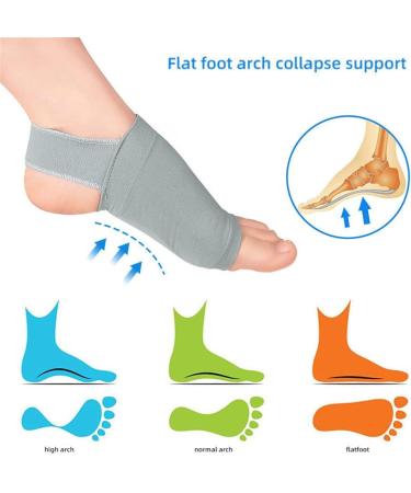 Price Xes Metatarsal Compression Arch Support Sleeves with Gel Pad - Flat Foot & Plantar Fasciitis Relief - 1 Pair Gray - Buy Online on GoSupps.com