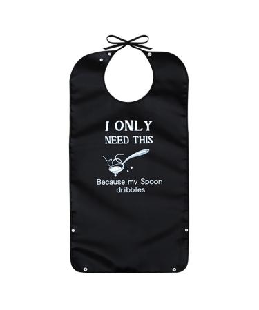 HIOPOIUYT Bibs For Adults Men Women Elderly People Disabled Bib Washable Bib With Press Studs Clothing Protections Bib C01