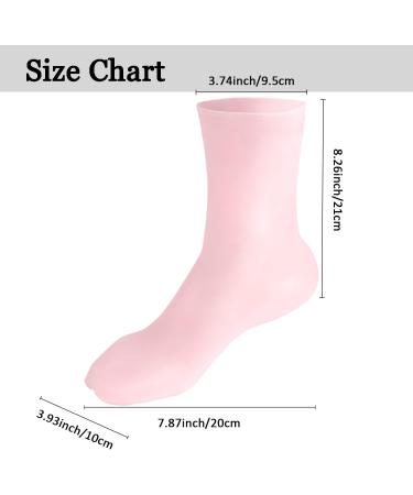 Moisturising Gel Silicone Socks for Women - Repair Dry Cracked Feet | Aloe Spa Pedicure Socks - Soften Rough Skin (Pink) - Buy Online on GoSupps.com