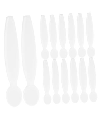 Healeved 20pcs makeup spatula pp white spatula for makeup makeup spatula tool facial spatula 6.00X1.00X0.30CM White
