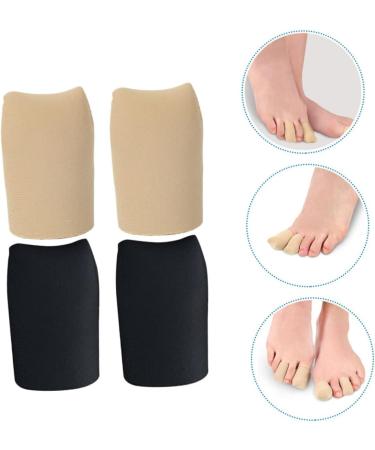 JEWEDECO 2 Pairs Silicone Gel Toe Sleeves Protectors - Soft & Flexible 4x2.5cm - Buy Online on GoSupps.com