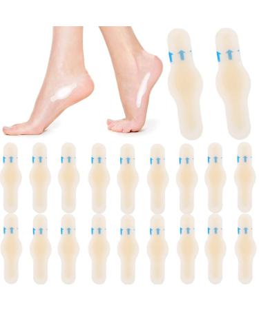 20 Pieces Blister Plasters Invisible Hydrocolloid Gel Blister Bandages Blister Cushion Pad for Fingers Toes Forefoot Heel Protector and Guard Skin (20SB)