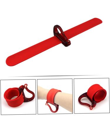 DOITOOL Hanging Rubber Band Bracelet Hair Pins Hair Clips Holder for Wrist for Braiders Hair Holders for Barbers Updo Hair Tools Hair Salon Supplies Red Plastic Wristband Hairdressing Tool 25.10X5.10X3.00CM Red - Buy Online on GoSupps.com