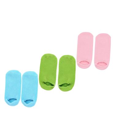 FOMIYES 3 Pairs Foot Moisturizing Socks Moisturizing Dry Feet Masks Essential Oil Socks Moisture Enhancing Sock Moisturizing Gel Sock Foot Lotion Socks Foot Care Sweat Proof Socks Spa Soft