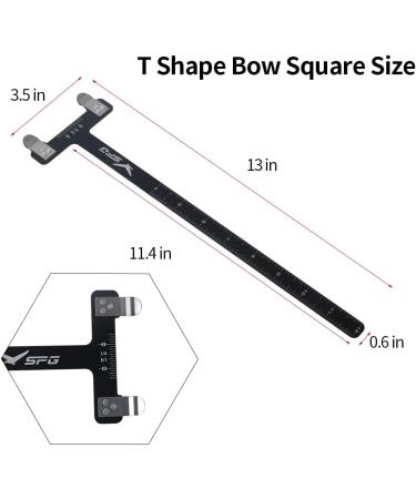 Sopoger Archery Bow Square Nocking Points Pliers Kit - T Shape Turning Ruler Tool for Recurve Compound Bow, Black - Buy Online on GoSupps.com