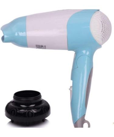 Foldable Lightweight Blow Dryer Ionic Hairdryer Mini Travel Hair Dryer Healthy Hairdryer Fast Drying 1200W 2 Temperatures and 2 Styling Nozzle Lightweight Low Noise Fast Drying Portable Travel Blue - Buy Online on GoSupps.com