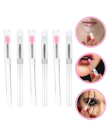 6pcs Silicone Lip Brush Set with Lid - Essential Makeup Tools for Eye Shadows Lipstick & Lip Masks | Perfect Beauty Accessories for Women - Buy Online on GoSupps.com