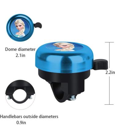 Cuwana Aluminum Princess Cartoon Bike Bell | Cute Loud Clear Sound | Bicycle Accessories for Adults Kids Girls Boys Women (Blue) - Buy Online on GoSupps.com