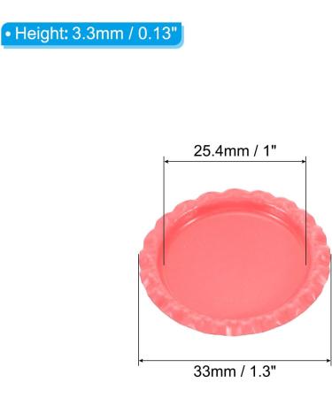 PATIKIL 1 Inch Flat Decorative Bottle Caps 50 Pack Craft Bottle Pendant Trays Double Sides Printed for DIY Pendants Craft Scrapbooks Dark Pink - Buy Online on GoSupps.com