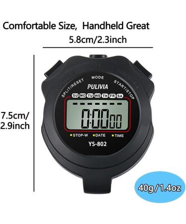 PULIVIA Large Display Digital Stopwatch for Coaches - Yellow | Sport Timer Lap Split Stopwatch for Swimming, Running & Sports Training - Buy Online on GoSupps.com