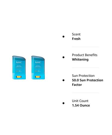 AHC Natural Perfection Fresh Sun Stick SPF 50+/PA++++ 22g Duo Set - Ultimate Sun Protection - Buy Online on GoSupps.com