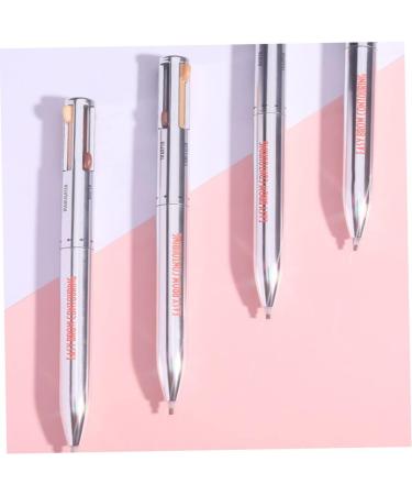 Eyebrow Pen Eyebrow Contour Pen 4 In 1 Makeup Pen Long Lasting Rotate Defining Highlighting Brow Pencil Eyebrow Colours Black Brown 3# Black Brown - Buy Online on GoSupps.com