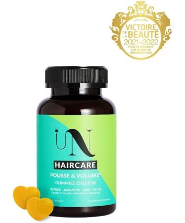 In Haircare - Gummies grows & volume - Arugula dietary supplements zinc vitamins B7 - Stimulates growth & limits hair loss - All hair types - 60 gummies - Buy Online on GoSupps.com