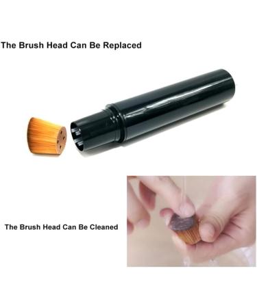TOVINANNA Retractable Makeup Brush Small Mini Makeup Brush Multifunction Foundation Brush Blush Brush Travel Lip Brush Foundation Blending Powder Brush Black 16.00X2.50X2.50CM Black - Buy Online on GoSupps.com