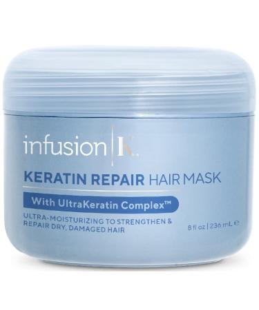 Infusion K Intense Repair Hair Mask with UltraKeratin Complex - Moisturizies & Nourishes | Strengthen & Repair Weak Dry Damaged Hair | Color Safe  Paraben  Sulfate  & Cruelty Free | USA Made (8 oz)