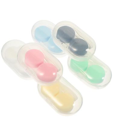 Homsfou 6 sentences Contact lens container lentil carrier lens carrier lens storage case lens accessories eye color contacts lensetui-kit small mirror box travel pp