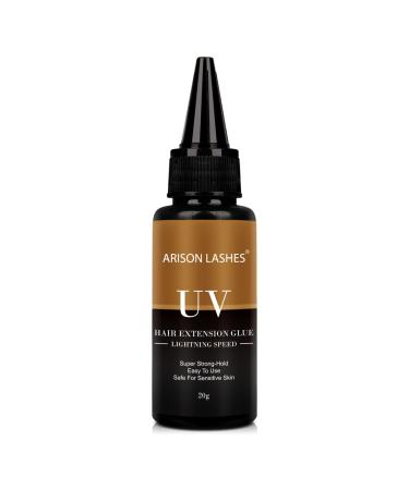 ARISON Wig UV Glue Extension Eco-Friendly Resin Hair Lace Glue Hair Extension Waterproof Speed Dry for Professional Hairdresser Extensions 0.7fl.oz Speed-0.7 fl.oz