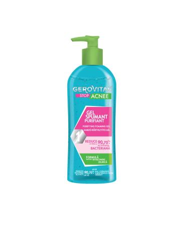 Gerovital STOP ACNE Purifying Foaming Gel for Acne Clears Blackheads & Unclogs Pores Salicylic Acid Acne Treatment Removes Impurities and Excess Sebum 150 mililiters
