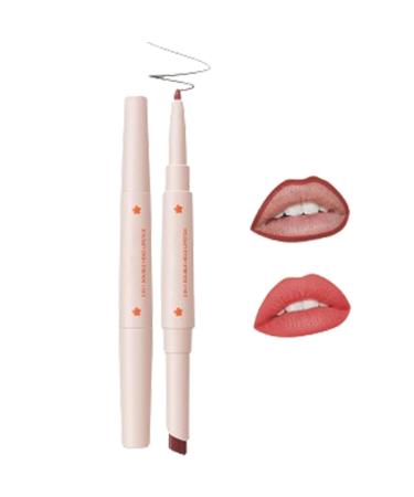 2 in 1 Double Head Lipstick and Lip Liner Set for Women, Waterproof Lip Pencil and Lipstick Set, Long Lasting Matte Velvet Lipstick, Lipstick Set