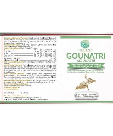 Natrihealth Gounatri - Powerful Gout Support Supplement with 5 Herbals Hydrolized Collagen Glucosamine | Uric Acid Cleanser Helps Reduce Joint Pain/Swelling 60 Veggie Capsules - Buy Online on GoSupps.com