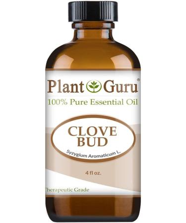 Clove Bud Essential Oil 4 oz - 100% Pure Therapeutic Grade for Aromatherapy Skin Care and DIY Candle & Soap Making - Buy Online on GoSupps.com