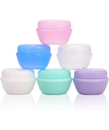 VEAIDE Plastic Small Travel Containers for Toiletries, TSA Approved Leakproof Refillable Cosmetics Makeup Jars with Lids for Cream Gel Paste, with a Clear Zipper Bag, 20ml Per Piece, 6 Pieces - Buy Online on GoSupps.com