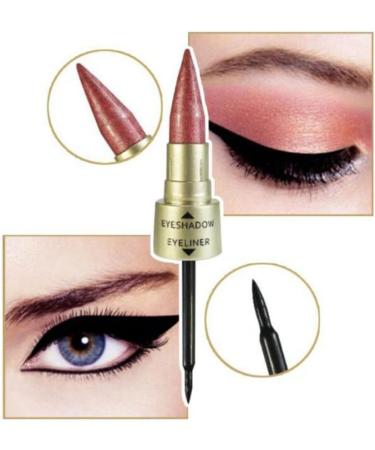 6PCS/SET 2 In 1 Double Head Eyeliner Eyeshadow Combination Waterproof Black Eye Liner Pen Quick Dry Colorful Eyeshadow High Pigmented Eye Powder Cosmetic Set liquid eyeliner - Buy Online on GoSupps.com