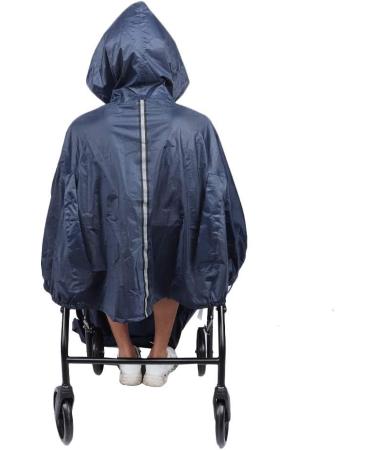 Hooded Wheelchair Rain Cover Nylon Waterproof Soft Reusable Wheelchair Rain Coat Blue Rain Cape Wheelchair Waterproof Poncho Raincoat with Back Slot for Self-propelled Wheelchair - Buy Online on GoSupps.com