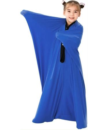 Full body wrap sock - adhd and autism - reduce stress - hypertensivity - practice - deep pressure - game therapy - strong lycra (color: blue size: s) s blue
