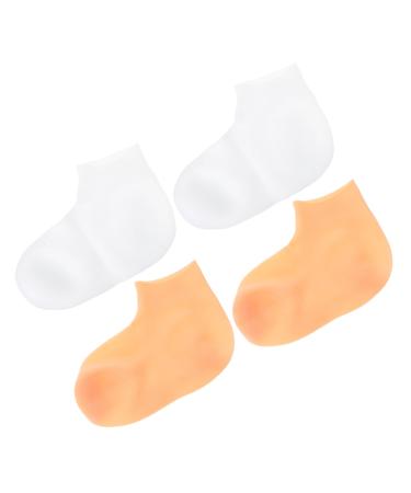 minkissy 2 Pairs Exfoliating Moisturizing Socks Lotion Moisturizing Socks Lotion Gloves Overnight for Women Foot Exfoliating Foot Care Socks Spa Socks Pedicure Cover Girl Sebs 16.5x8.5cm