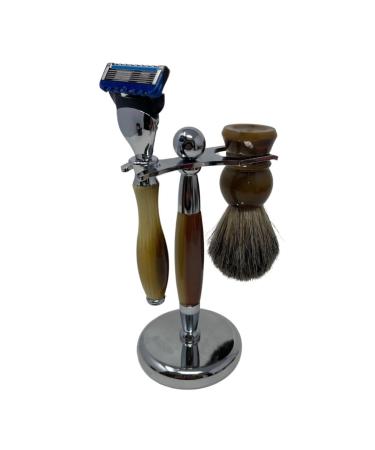 Buy G.B.S Men's Complete Shaving Set | Premium Razor Brush & Beard Care Essentials - Worldwide Shipping - Buy Online on GoSupps.com