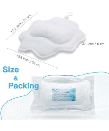 Beautybaby Spa Bathtub Pillow with Non-Slip Design and Strong Suction Cups for Head, Neck, and Shoulder Support - Breathable Comfort for Ultimate Relaxation - Buy Online on GoSupps.com