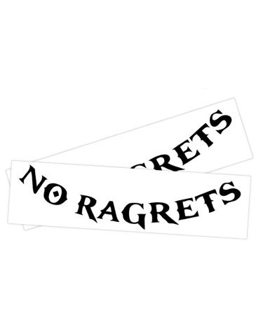 No Ragrets (2-Pack) Temporary Tattoos | Halloween Costume | Skin Safe