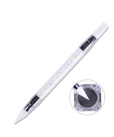 1 piece of dual-ended nail art pen Picker pearl Picker dotting tool silicone head pen with acrylic handle DIY manicure nail art tool nail care products