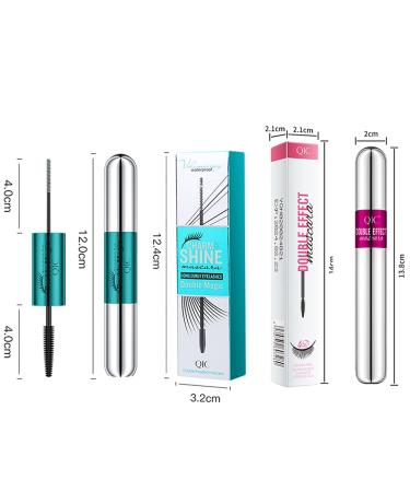 Riorocks Diamond & Black Mascara Set - Slim Curling, Waterproof, No Smudging, Shining Appearance - 2 in 1 Matching Effect for Stunning Eyelashes - Buy Online on GoSupps.com