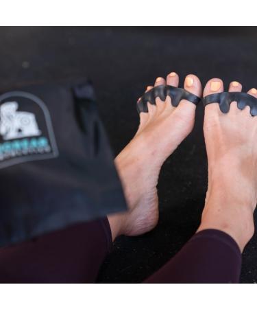 JOBEAR Toe Separators for Men & Women | Bunion Pain Relief & Plantar Fasciitis | Foot Health Spacers with Storage Bag - Correct Toes (Black - Buy Online on GoSupps.com
