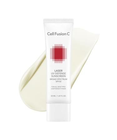 Cell Fusion C Laser UV Defense Face Sunscreen SPF 50 PDRN & 6 Ceramides Broad Spectrum Korean Sunscreen for Face Soft Matt Finish 50ml / 1.69 fl.oz
