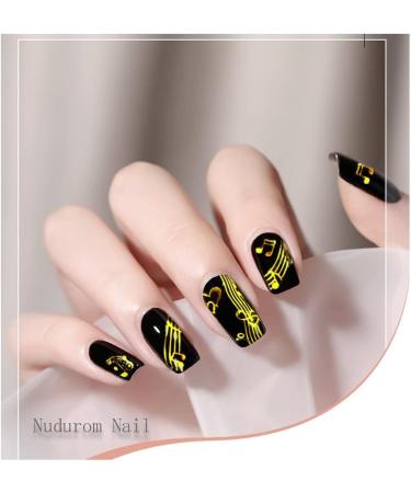 Musical Instrument Theme Nail Art Stickers - 12 Sheets Gold Music Notes Designs for Women, Girls, Kids - Buy Online on GoSupps.com