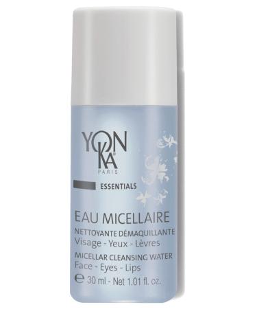 Eau Micellaire D maquillante Yonka 30ml - Nettoyant et D maquillant Visage Doux - Tous Types de Peaux Sans Rin age - Immortelle Bleue et Huiles Essentielles de Rose et de Camomille