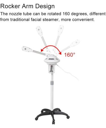 Ozono Facial Steamer for Face Cleaning with Adjustable Foot Cold Steamer Nano Steam Gun for Facial Sauna 750W - Buy Online on GoSupps.com