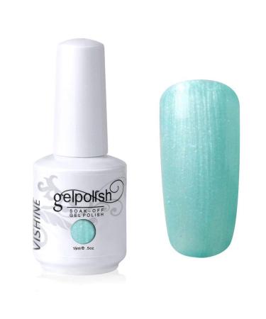 Vishine Nail Salon UV Manicure Polish Soak Off Gel Polish Nail Art Aquamarine(745) #745