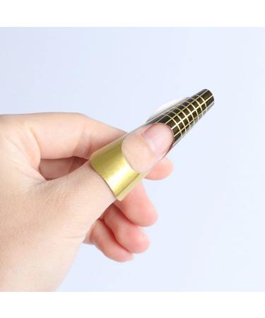 100 Pieces Self-Adhesive Nail Stencil Template for Gel Nails & Extensions - Golden Design for Perfect Nail Art - Buy Online on GoSupps.com