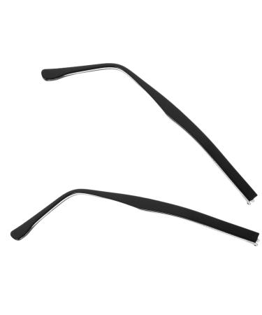 Healeeved 1 pair of glasses accessories replacement bars made of metal glasses for glasses Exchange of the glasses hinge Sunglassen brain brims replace glasses repair arms. Black 14.00x0.70x0.60cm replace
